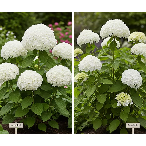 Incrediball vs. Annabelle Hydrangeas