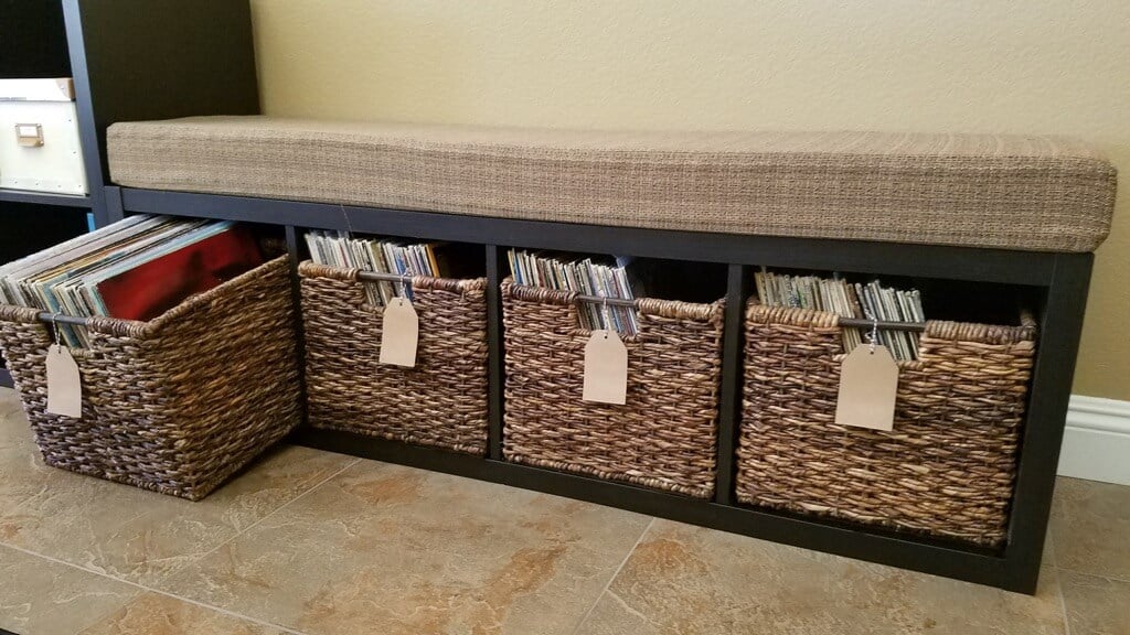 Kallax Bench Storage Completed 2 minhome and garden