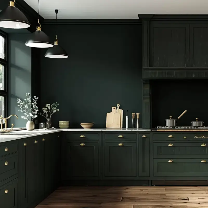 Dark Green Cabinet