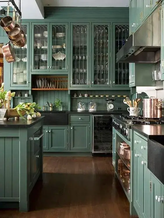 Dark Green Cabinet