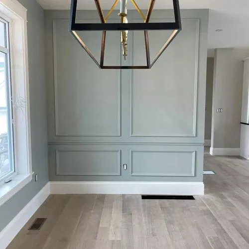 Benjamin Moore Gray Wisp vs Quiet Moments