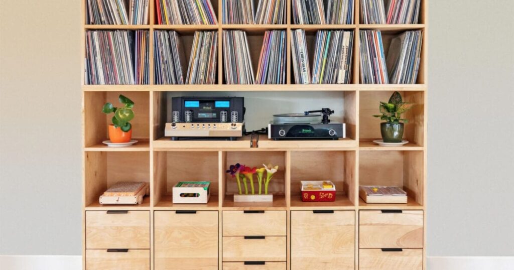 ivar ikea vinyl record storage hack minhome and garden