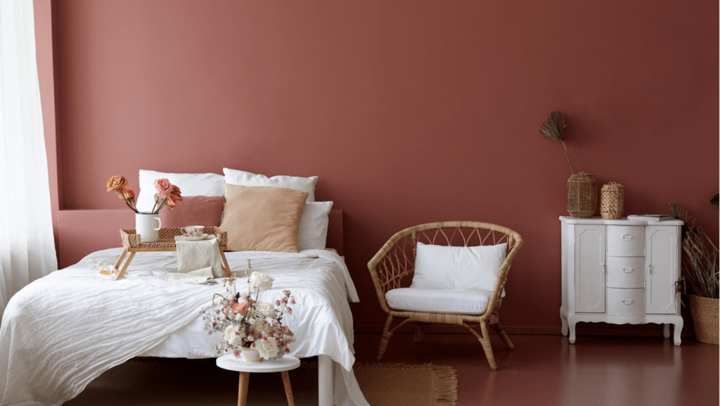 Pink and Brown Bedroom