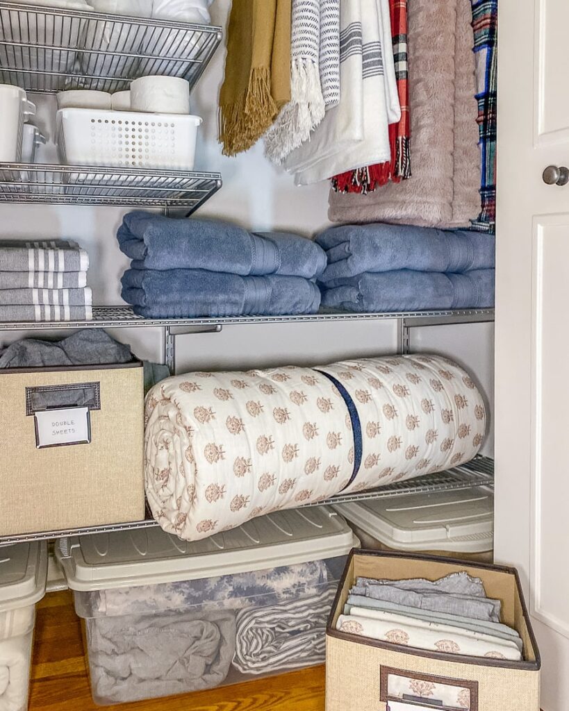 how to build linen closet in hallway 