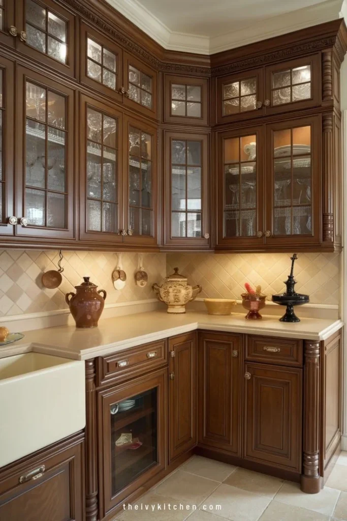 Brown Kitchen Cabinet Ideas by nestichomes