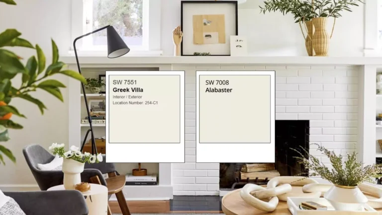 Sherwin Williams Greek Villa vs Alabaster: