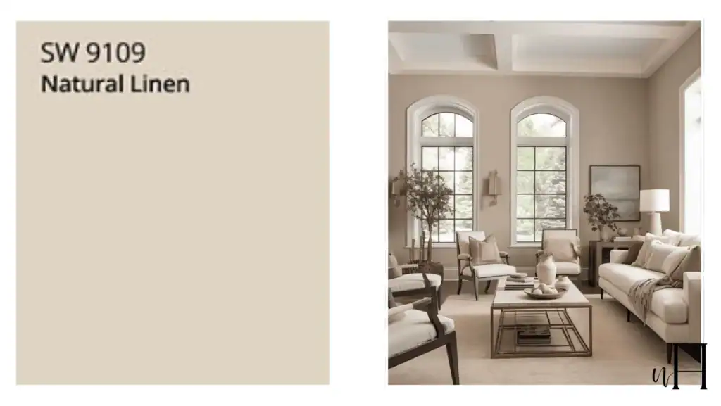 light beige paint -natural linen by sherwin williams