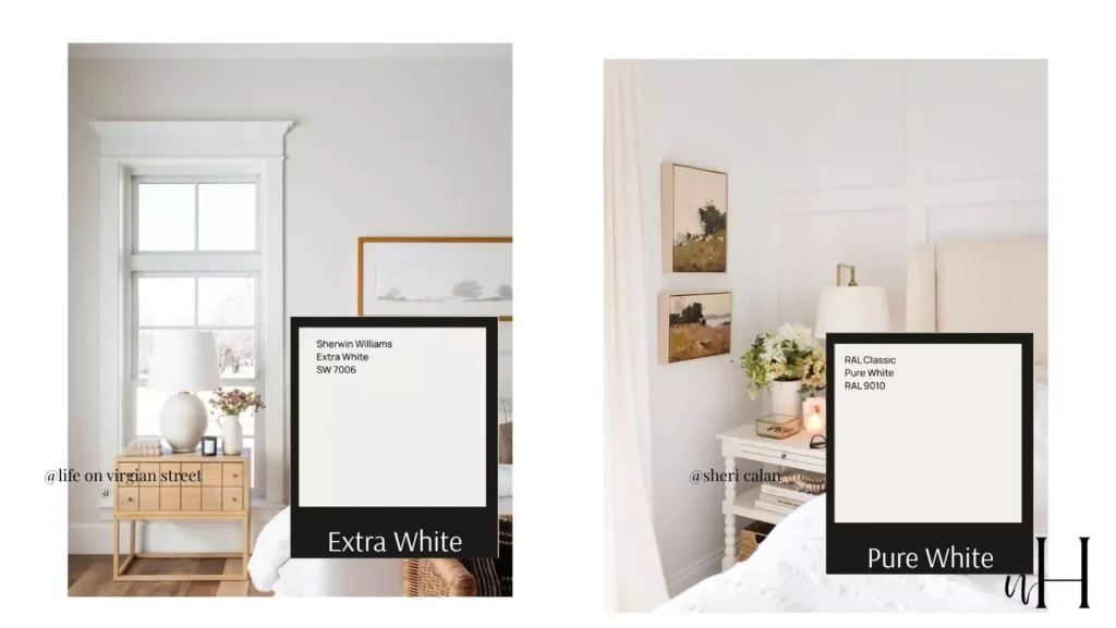 sherwin williams pure white vs extra white
