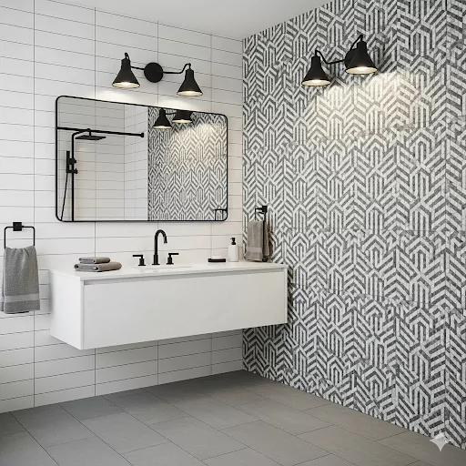 White-Gray Bathroom Remodel Ideas