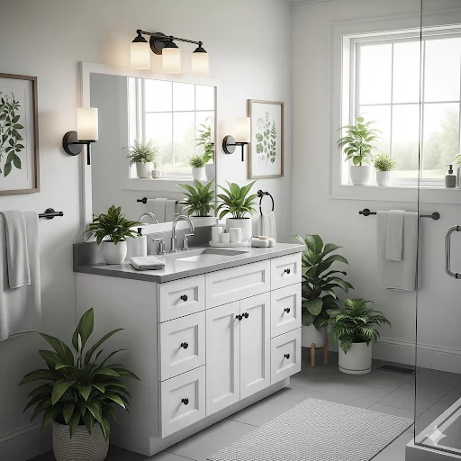 White-Gray Bathroom Remodel Ideas