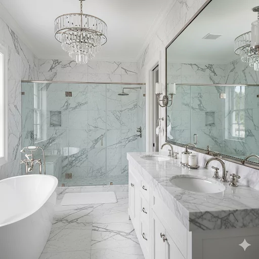 White-Gray Bathroom Remodel Ideas