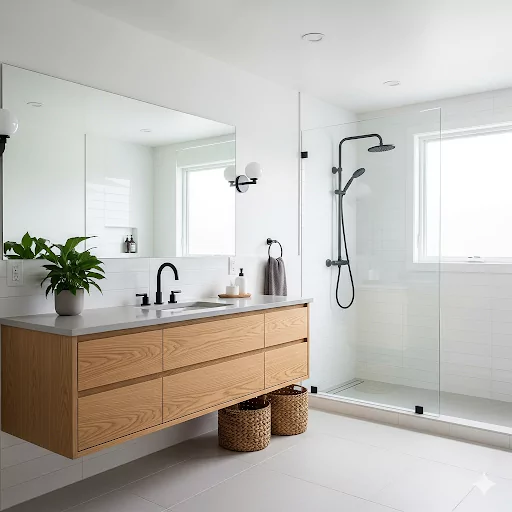 White-Gray Bathroom Remodel Ideas