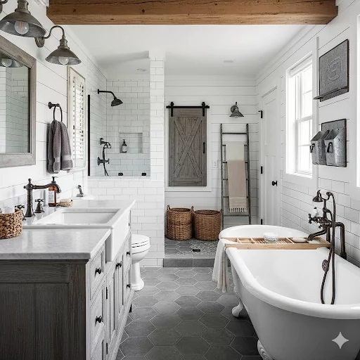 White-Gray Bathroom Remodel Ideas