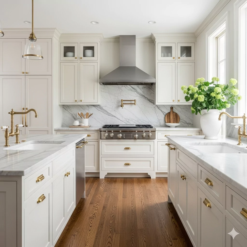 Cream Colored Kitchen Cabinet 