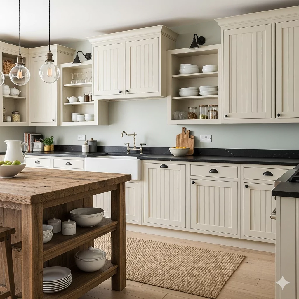 Cream Colored Kitchen Cabinet 