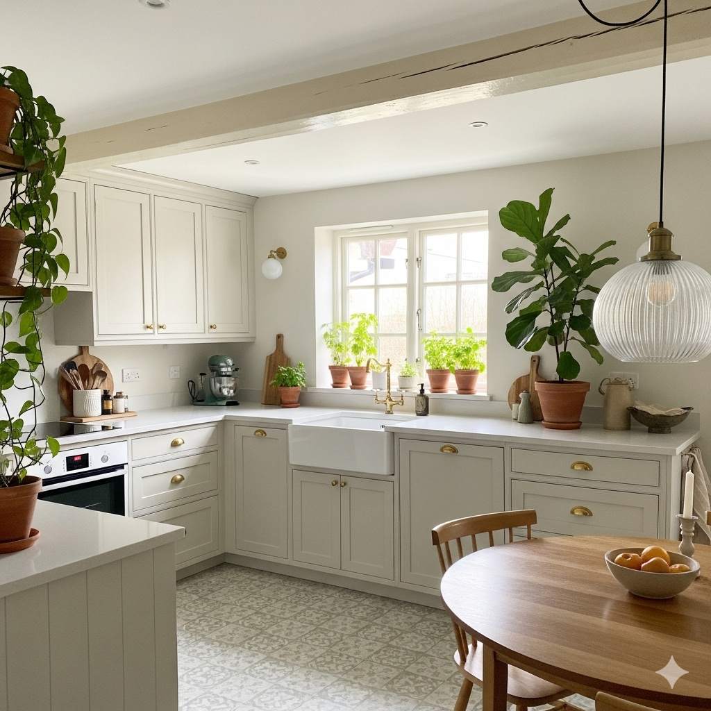 Cream Colored Kitchen Cabinet 