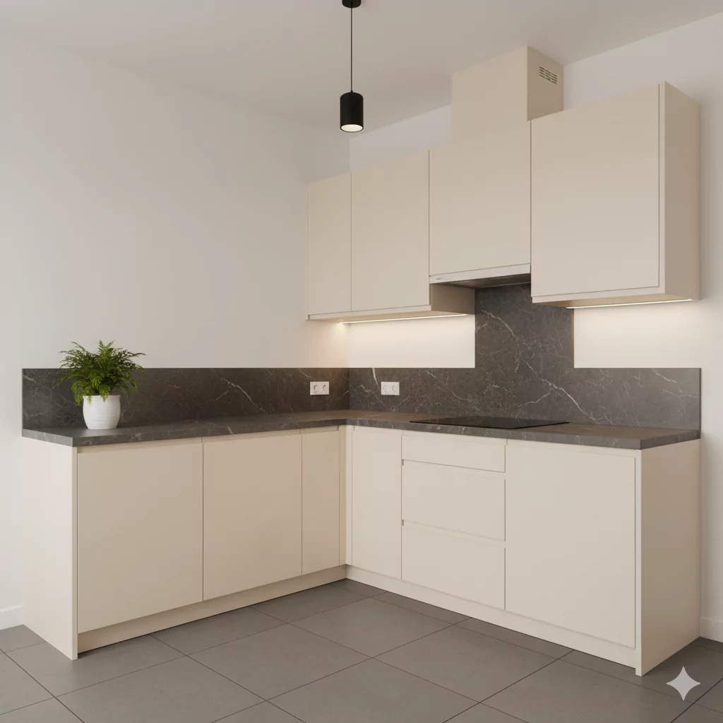 Cream Colored Kitchen Cabinet 