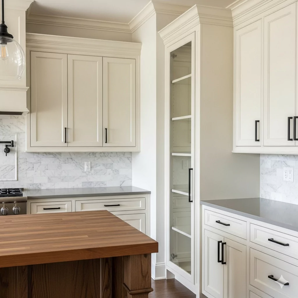 Cream Colored Kitchen Cabinet 