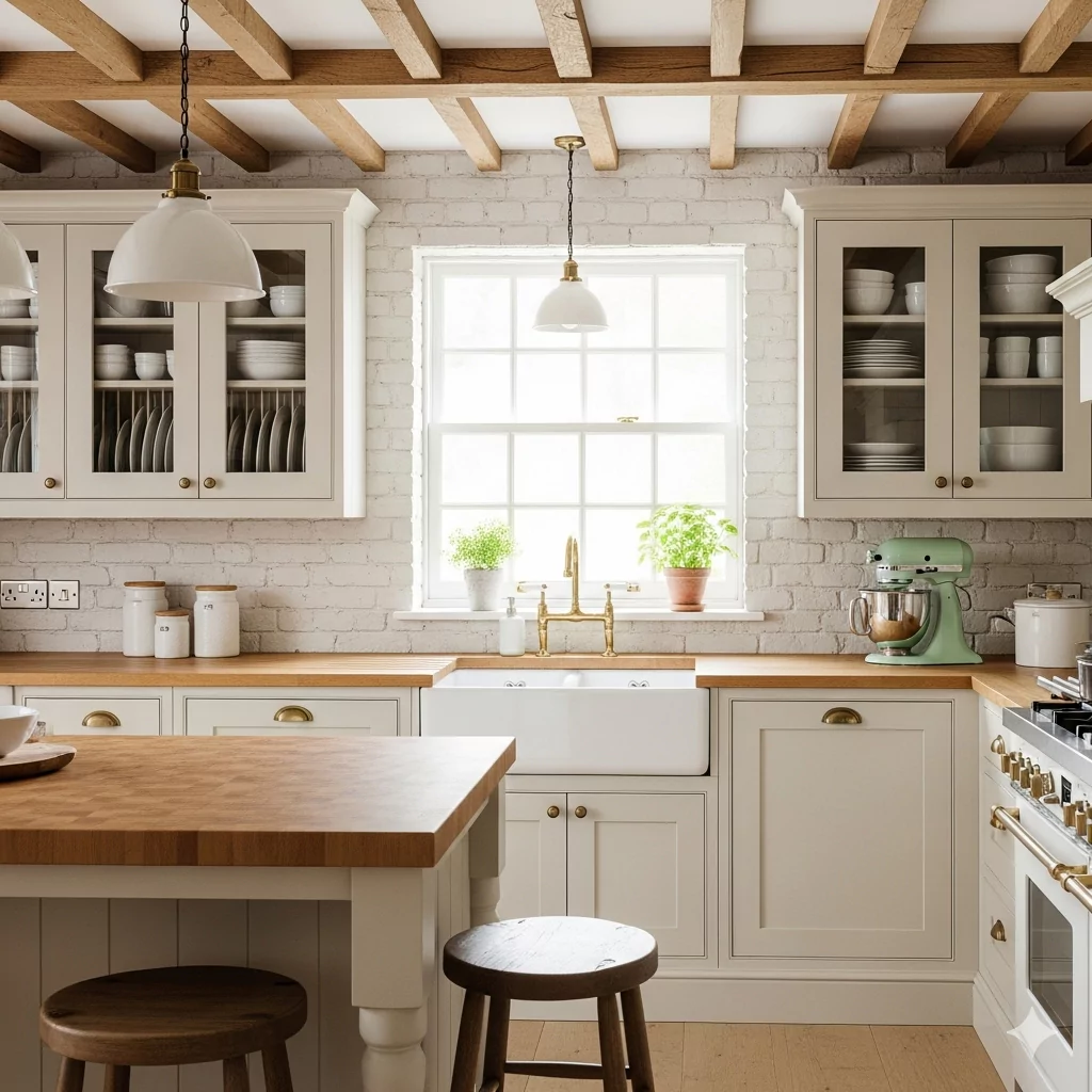Cream Colored Kitchen Cabinet 