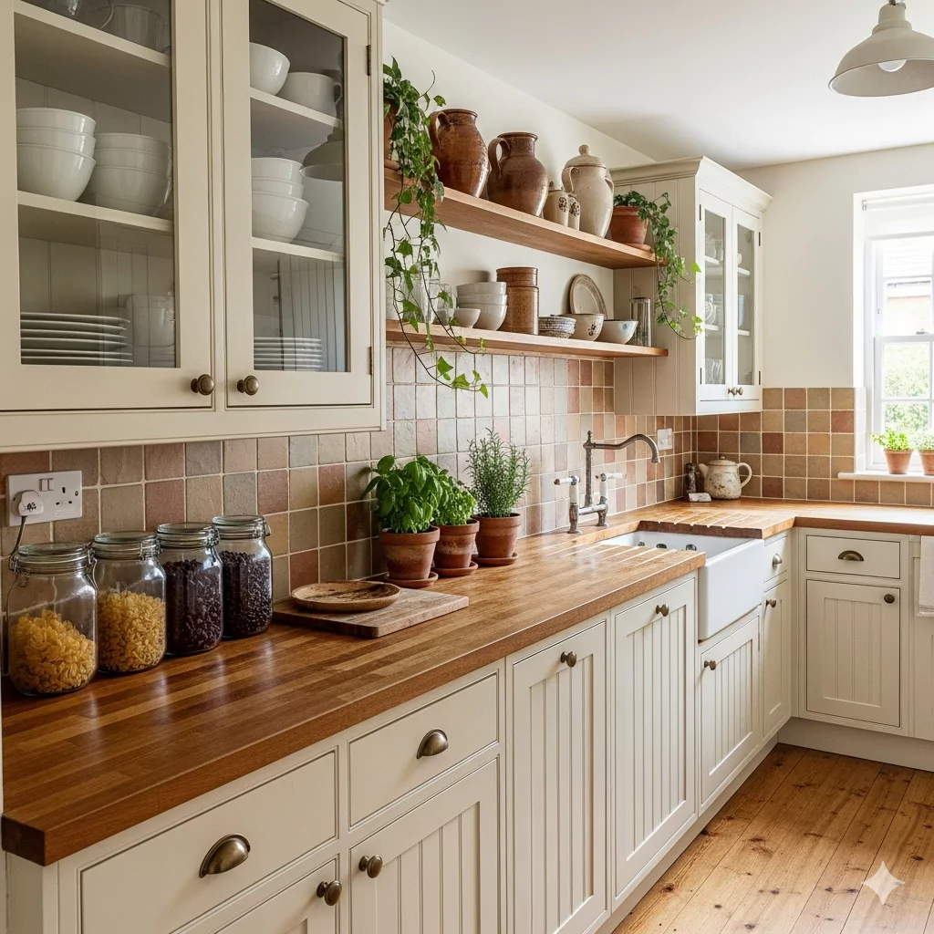 Cream Colored Kitchen Cabinet 