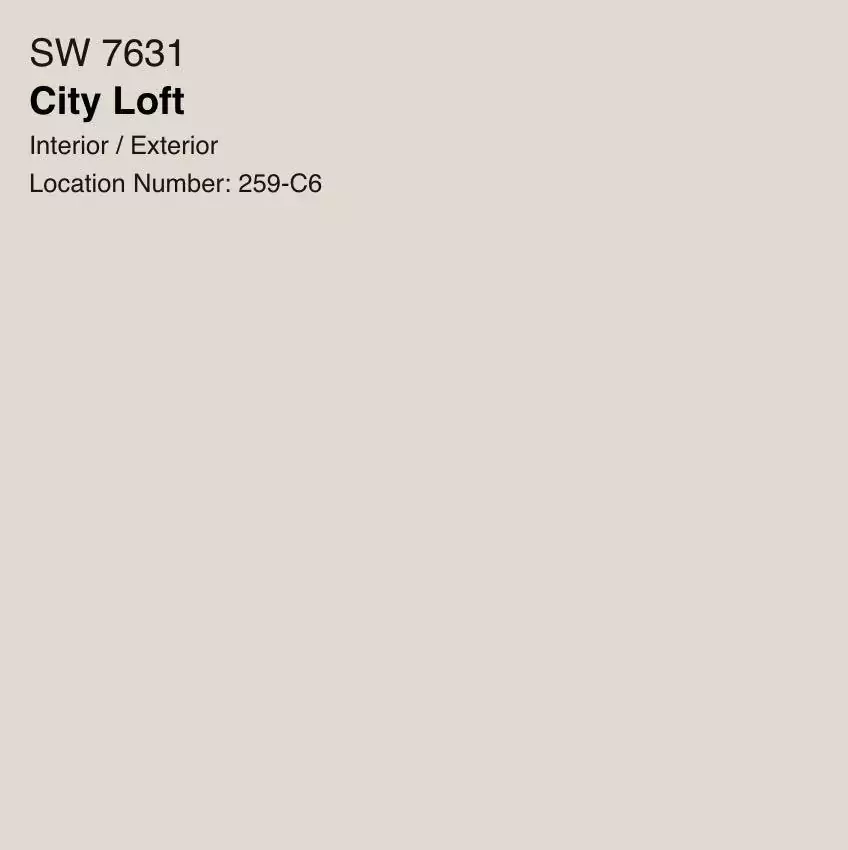City Loft SW 7631 Sherwin Williams

