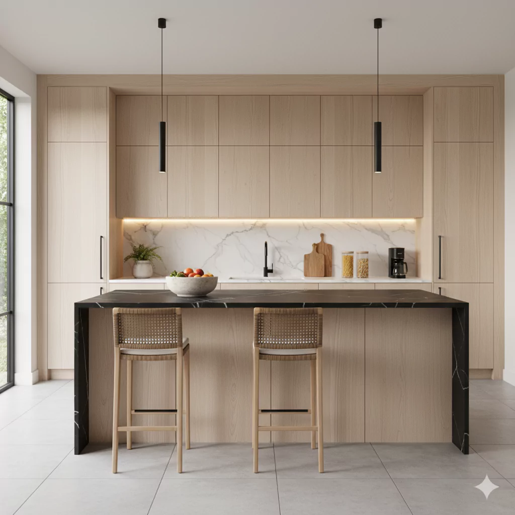 white oak kitchen cabinets