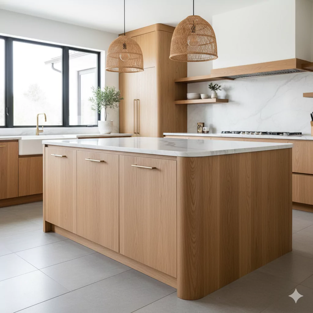 white oak kitchen cabinets