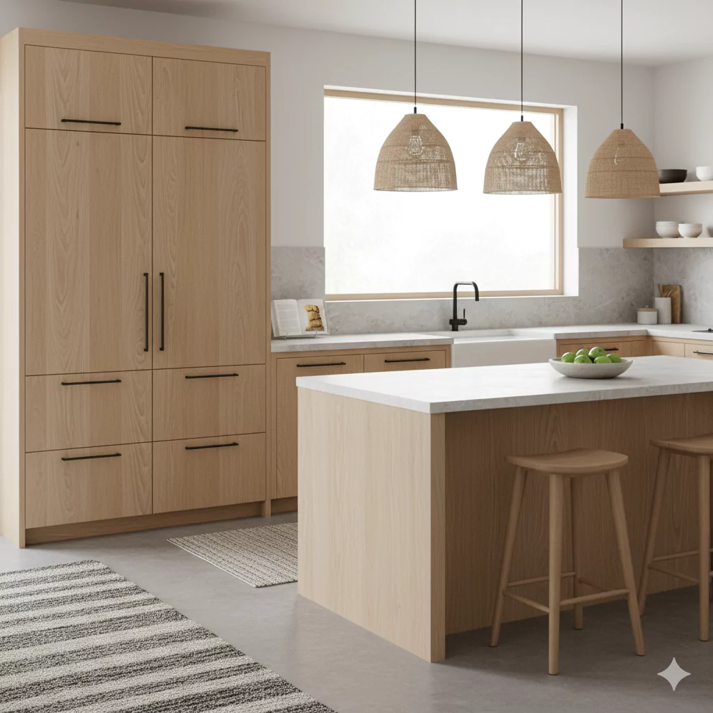white oak kitchen cabinets