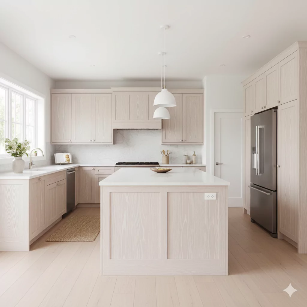 white oak kitchen cabinets