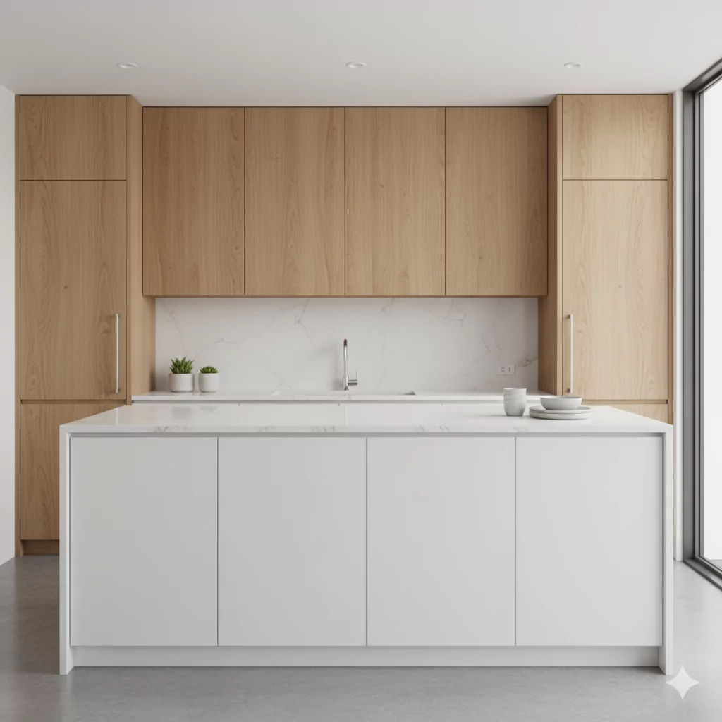 white oak kitchen cabinets