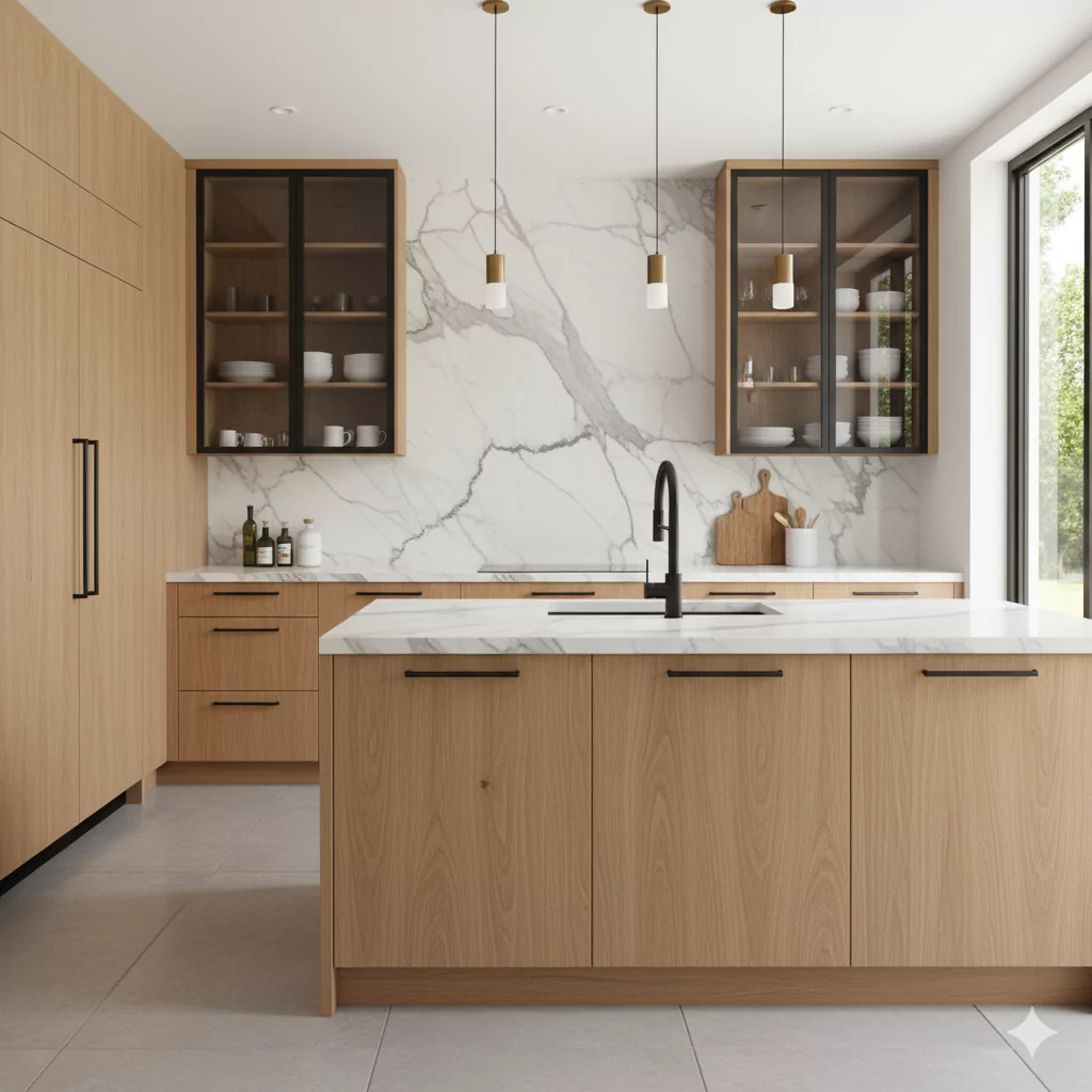 white oak kitchen cabinets