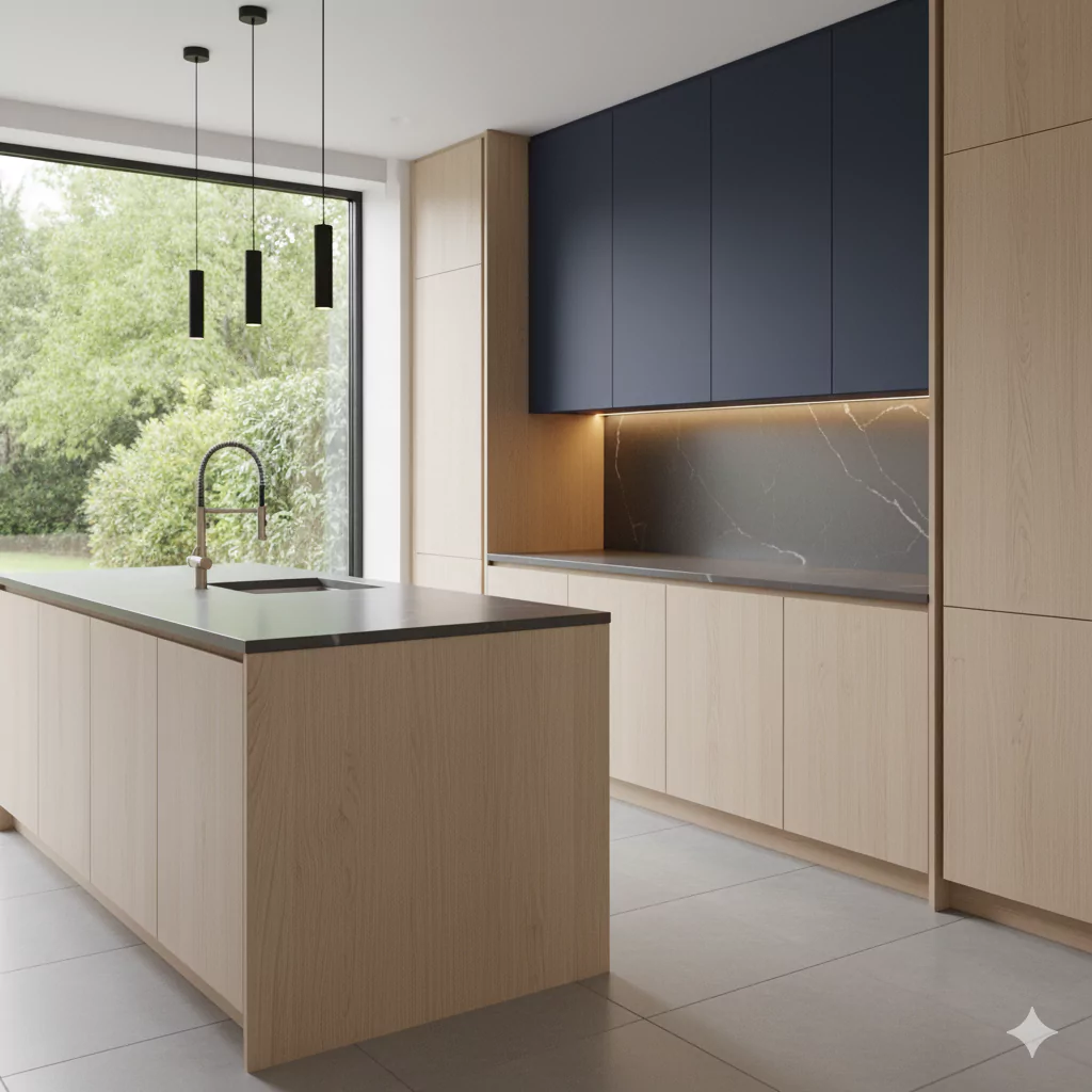 white oak kitchen cabinets